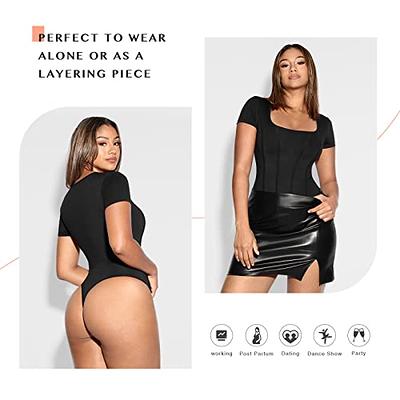  FeelinGirl Womens Bodysuit Tummy Control Thong Tops