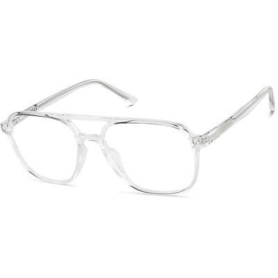 The Ringo | Square Glossy Clear Gray Sunglasses