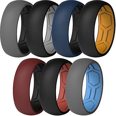 2pcs Ring Protectors for Working Out - Wedding Band and Engagement Ring Cover for Gym - Silicone Ring Guard - Rubber Ring Protector by Rinfit - Set