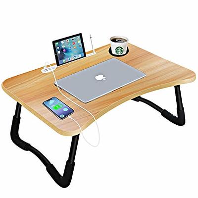 Laptop Bed Desk,Portable Foldable Laptop Lap Desk Tray Table with USB  Charge Port/Cup Holder/Storage Drawer,for Bed/Couch/Sofa Working, Reading -  Yahoo Shopping