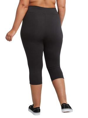 JMS by Hanes Women's Plus Size Stretch Jersey Capri Legging