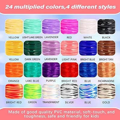 10 Plastic Lacing String Cord for DIY Craft, 10 Colors, 2.5 x 1mm