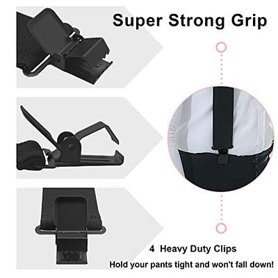 KRICJYH Black Suspenders for Men Heavy Duty Big and Tall Clips