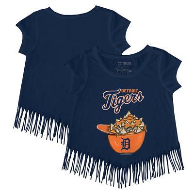 Girls Toddler Tiny Turnip Navy Detroit Tigers Nacho Helmet Fringe T-Shirt -  Yahoo Shopping
