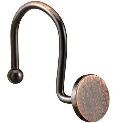 CHICTIE Bronze Shower Curtain Hooks, Oil Rubbed Rustproof Shower