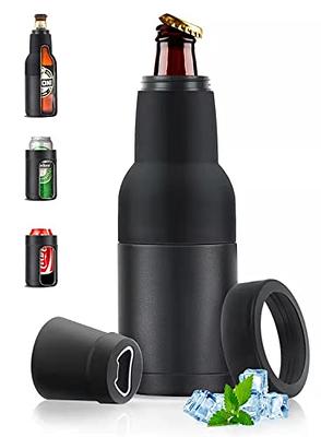 12oz Slim Can Cooler | Jet Black - Leak-Proof, BPA Free