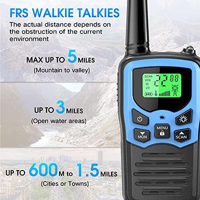 Baofeng Walkie Talkies 22 Channels 2 Way Radio 3 Miles (Up to 5 Miles)  FRS/GMRS Toy for Kids 2 Pack 