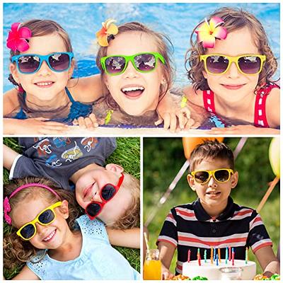 6 Pack Neon Party Sunglasses Bulk Kids Adults Unisex Retro Party Favours  Supplies Sun Glasses