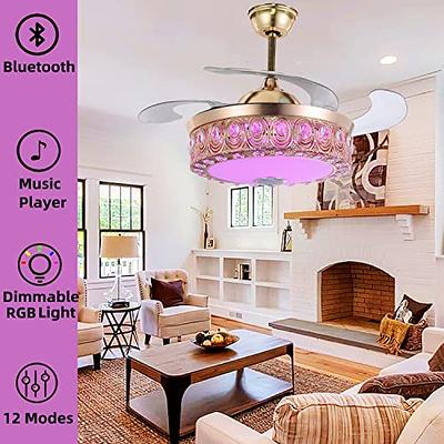 Dimmable Led Chandelier Smart Fandelier