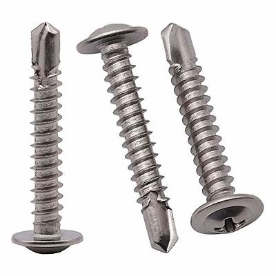 10 x 3/4 (100 Pack) Stainless Steel Wafer Head Self Drilling Screws, 410  Stainless Steel Phillips Truss Head Sheet Metal Screws, No Pre-drilled  Needs, Quick Metal Self Tapping Screws - Yahoo Shopping