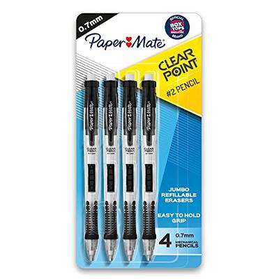 Paper Mate Profile 4pk #2 Mechanical Pencils With Eraser & Refill 0.7mm  Black : Target