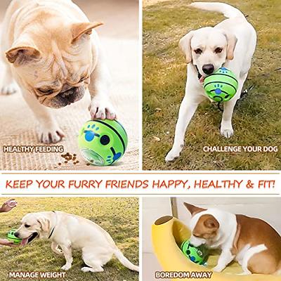 Interactive Dog Toys Ball, Squeaky Dog Toys Ball Durable Wag Chewing Ball  For Training Teeth Cleaning Herding Balls Indoor Outdoor Safe Dog Gifts