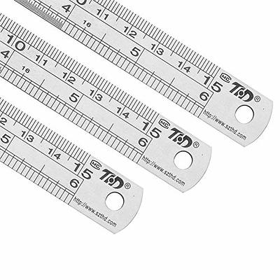 Ruler Metal Straight Edge Ruler Stainless Steel Ruler 6 Inch Ruler Set  Rulers Bulk 6 Pack - Yahoo Shopping