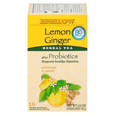 Bigelow Lemon Ginger Plus Probiotics Herbal Tea Bags - 18ct - Yahoo Shopping