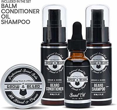 Beard Straightener Grooming Kit for Men, Beard Growth Oil, Sandalwood Balm,  Beard Wash, Beard Brush & Comb, Beard Conditioner, Beard Razor and
