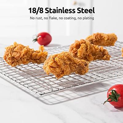 Uiifan 24 Pcs Baking Sheet with Rack Set 12 Baking Pans and 12 Baking Racks  Cookie Sheet Bacon Cooker Size 14 x 10.4 x 1 Inch Bakeware Stainless Steel Sheet  Pan for Oven - Yahoo Shopping