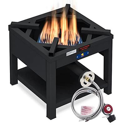 Goplus Portable Propane 225,000-BTU 3 Burner GAS Cooker Outdoor Camp Stove BBQ - Black