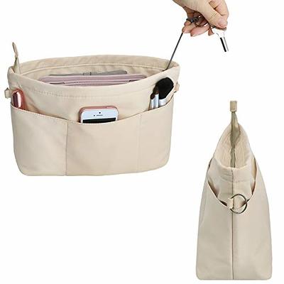 HyFanStr Purse Organizer Insert with Zipped Top for Tote Bag, Handbag Shaper  with 13 Pockets, Grey L - Yahoo Shopping