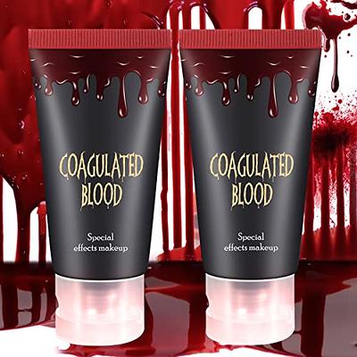 Yeweian Halloween Fake Blood 6.76Oz/200ML Realistic Effects Squirt Blood  Washable Fake Blood for Clothes Easy Dry Flow Liquid Blood for Eye Blood  Drops Halloween SFX Makeup for Zombie Vampire and Monster Cosplay