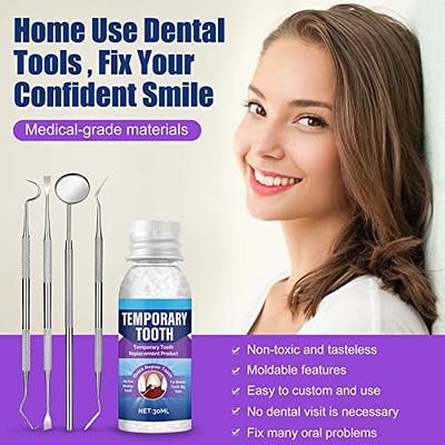 Tooth Repair Kit, Temporary Tooth Replacement Kit, Chipped Tooth Repair Kit  for Missing & Broken Teeth, with Mouth Mirror, Tartar Scraper, Dental  Probe, Regain Confidence Smile - Yahoo Shopping