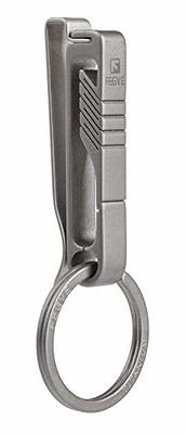 G · PEH Keychains for Men Belt Clip Key Holder Detachable Keyring Belt Key  Chain Stainless Steel+Leather