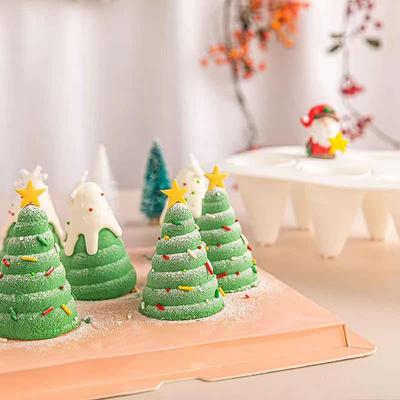 Handmade Baking Tools Candle 3D Christmas Tree Fandant Soap Mould Christmas  Cake Mold Bakeware