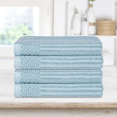 6 Piece Turkish Cotton Towel Set Melissa Linen Color: Light Blue