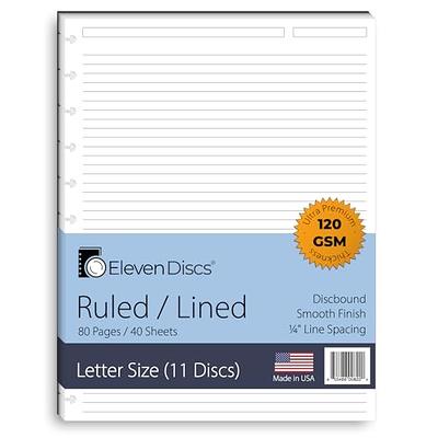 TUL Discbound Refill Pages 8 12 x 11 Narrow Ruled Letter Size 50 Sheets  White - Office Depot