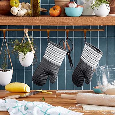 Kitchenaid 2pk Cotton Albany Mini Oven Mitts Black : Target