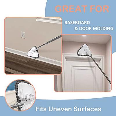 Baseboard Cleaner Tool with Handle, Wall Cleaner with Extendable Long  Handle ,Door Frame Cleaning Tool Including 4 Reusable Cleaning Pads. Quick  Clean Baseboard Cleaning, Ceiling and Wall. - Yahoo Shopping