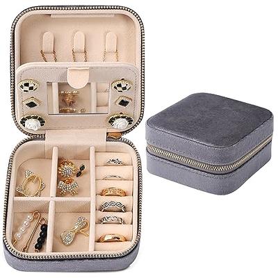 Kids Jewelry Box, Pu Leather Made Jewelry Case With Girls Jewelry Set,  2/3/4layers Portable Travel Jewelry Case For Earrings Bracelets Rings Hair