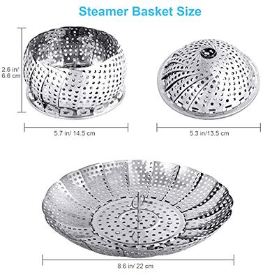 Veggie Vegetable Steamer Basket, Folding Steaming Basket, Metal Stainless  Steel Steamer Basket Insert, Collapsible Steamer Baskets for Cooking Food,  Expandable Fit Various Size Pot(5.3 to 8.6) YLYL - Yahoo Shopping