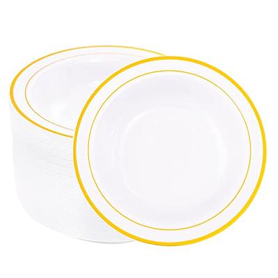 Bokon Round Plastic Bowls, 23 oz Disposable Plastic Bowls Disposable  Serving Bowls Plastic Party Bowls Snack Bowls for Parties Wedding Picnics  Christmas Halloween Salad Fruit, 5 Colors (100 Pcs) - Yahoo Shopping