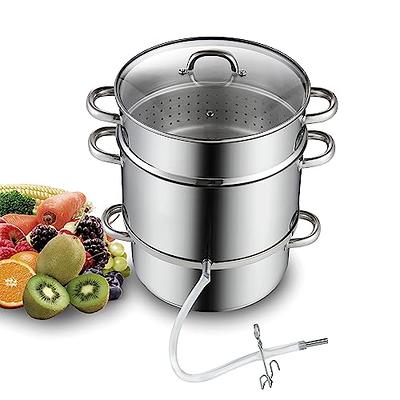 Imusa Aluminum 32 Quart Steamer Pot with a 21 Quart Steamer Basket and  Glass Lid/Multipots 2 Count 