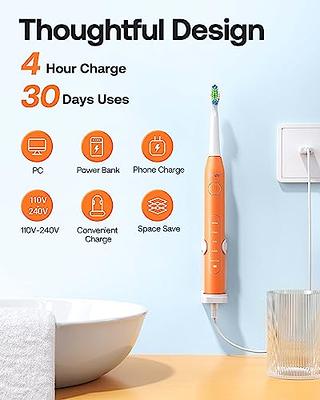 crgrtght Electric Toothbrush, Electric Toothbrush with 8 Brush Heads,with  Toothbrush Box, 5 Cleaning Modes,Electric Toothbrush Rechargeable,Smart