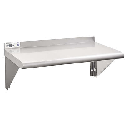 VEVOR Stainless Steel Shelf 8.6 in. x 30 in. Wall Mounted Floating