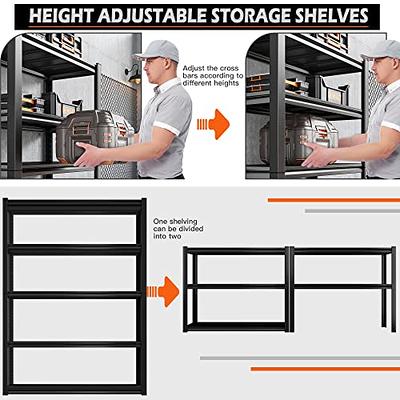 REIBII 40W Garage Shelving Heavy Duty Storage Shelves Load