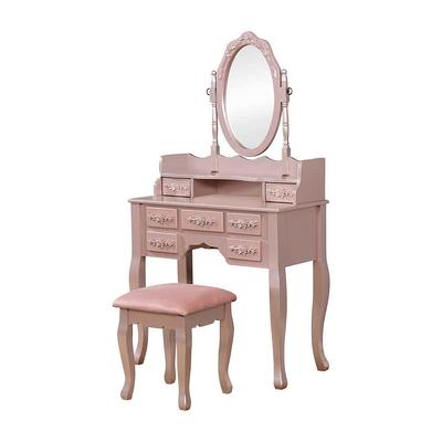 Furniture of America Zehner 2-Piece Rose Gold Vanity Set - Yahoo Shopping