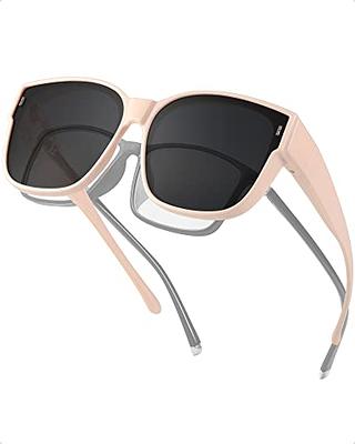 Cyxus Polarized Wrap-around Sunglasses for Prescription Lens Mirrored  Sports Sunglasses Fit over Glasses UV Protection