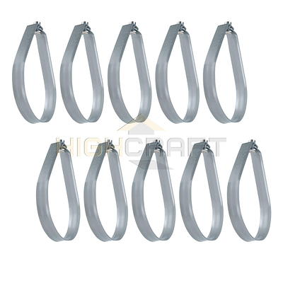 The Plumber's Choice 8 in. Clevis Hanger for Vertical Pipe Support in Standard Galvanized Steel (5-Pack)