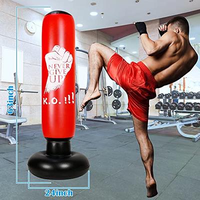  Punching Bag with Stand Adult - 69 Freestanding Heavy Punching  Bag for Adults - MMA Thai Fitness Kickboxing Bag - Muay Inflatable Standing  Boxing Equipment for Men Training : Sports & Outdoors