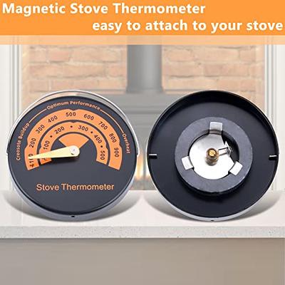 Wood Stove Thermometer Magnetic, Oven Stove Temperature Stove Top  Thermometer for Wood Burning Stoves, Gas Stoves, Pellet Stove, Avoiding  Stove Fan