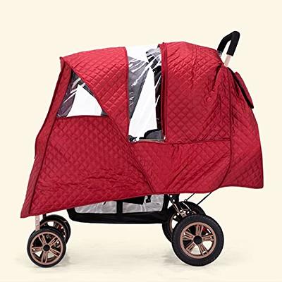 Universal raincover for stroller, raincover for double tandem stroller,  large size universal rain and wind protection.
