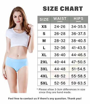 4-Pack Women's Cotton Stretch Underwear Ladies Mid-high Waisted Briefs  Panties Regular & Plus Size