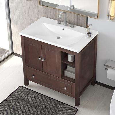 Aiuyesuo 24'' Bathroom Vanity with Ceramic Basin Sink, Modern