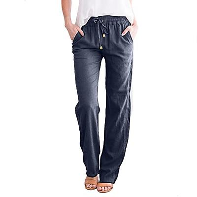 NIMIN Khaki Pants for Women Elastic High Waisted Pants Linen Like Pants  Summer Casual Paperbag Beach Pants Teacher Pants with Pockets Khaki Small -  Yahoo Shopping