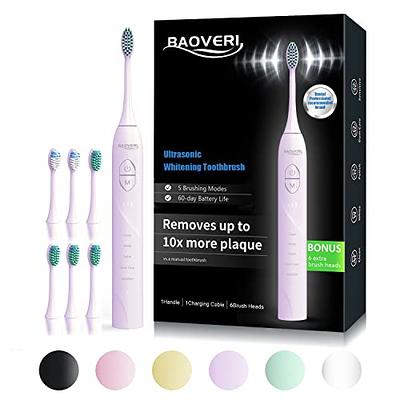  Clearance Electric Toothbrush for Adults with 8 Brush Heads &  Travel Box & Toothbrush Holder 6 Cleaning Modes IPX7 Waterproof Electric  Toothbrush 8 Hours Charging for 60 Days Using Soft Bristles 