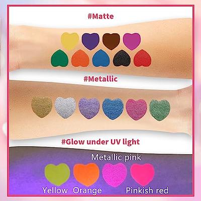  PFARRER Temporary Tattoo Markers for Skin, 15 Body Markers +  56 Large Tattoo Stencils & 2 sheets Glow Stickers for Kids and Adults,  Dual-End Tattoo Pens with Bold and Fine