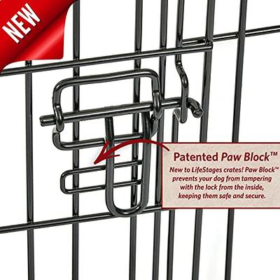 MidWest Homes for Pets Large Dog Crate | MidWest Life Stages Folding Metal  Dog Crate | Divider Panel, Floor Protecting Feet, Leak-Proof Dog Pan | 42L