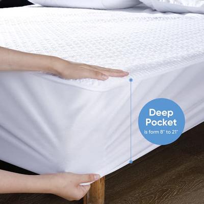 Utopia Bedding  Bamboo Waterproof Breathable Mattress Protector